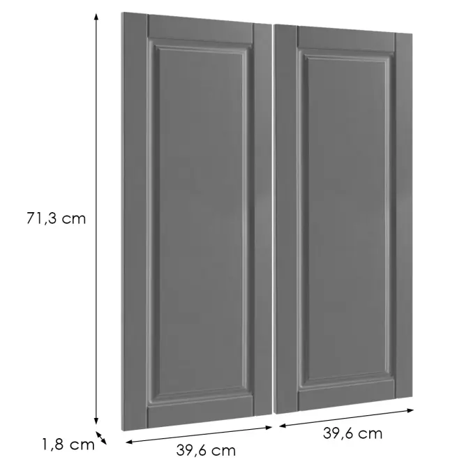 Čelo skrinky Luxeo F13-G80(72) hampton dark grey,2