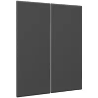 Čelo skrinky Luxeo F16-G80(100) tenký rám dark grey