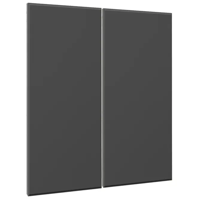 Čelo skrinky Luxeo F16-G80(72) tenký rám dark grey