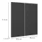Čelo skrinky Luxeo F16-G80(72) tenký rám dark grey,2