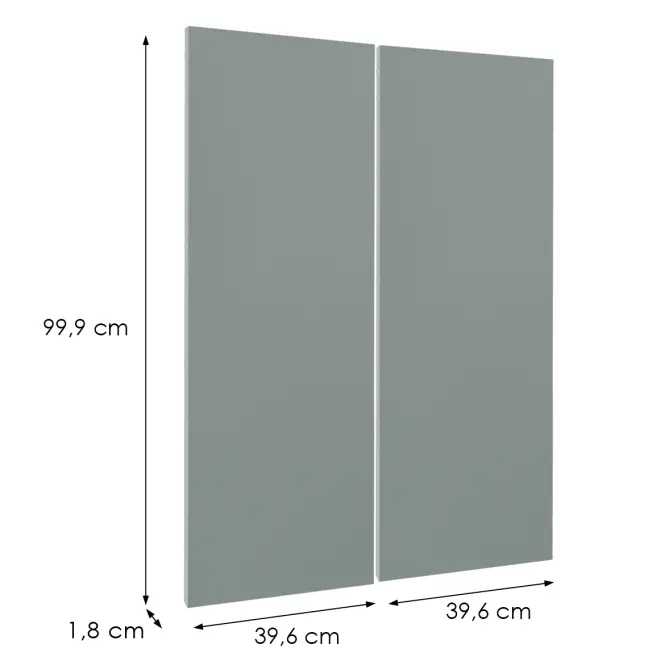 Čelo skrinky Luxeo F08-G80(100) green