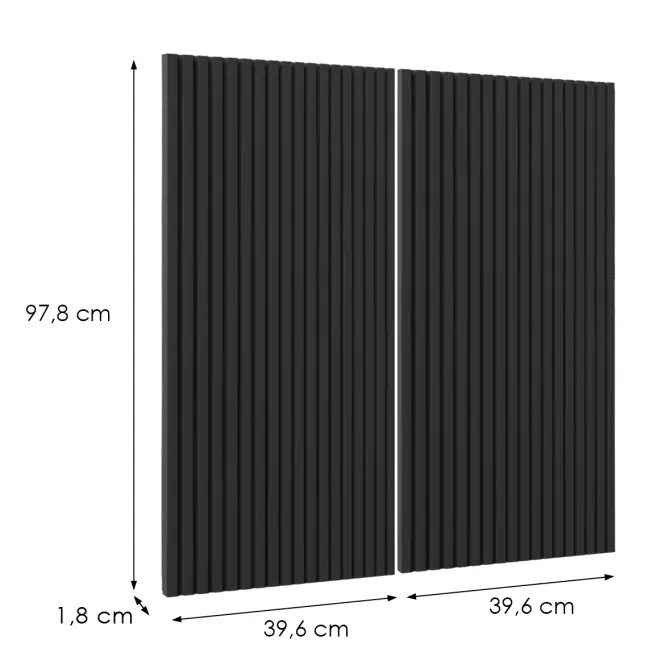Čelo skrinky Luxeo F14-G80(100) ryfla black
