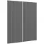 Čelo skrinky Luxeo F14-G80(100) ryfla dark grey
