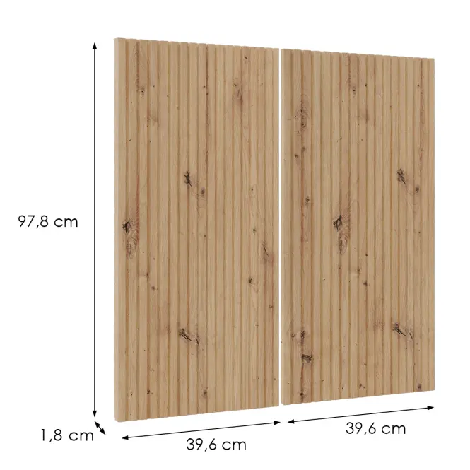 Čelo skrinky Luxeo F14-G80(100) ryfla dub,2