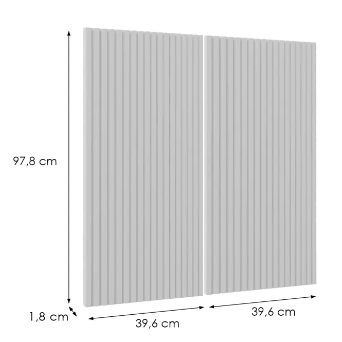 Čelo skrinky Luxeo F14-G80(100) ryfla white