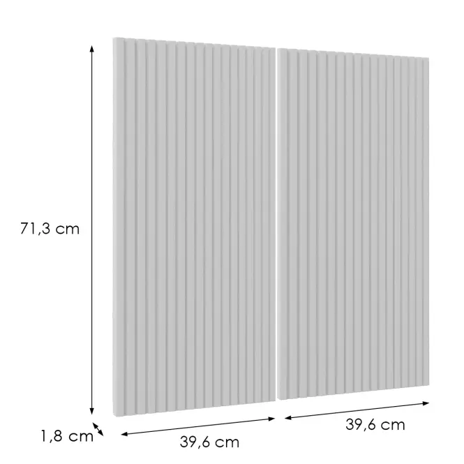Čelo skrinky Luxeo F14-G80(72) ryfla white,2