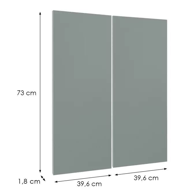 Čelo skrinky Luxeo F08-G80(72) green,2