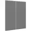 Čelo skrinky Luxeo F16-G80(100) tenký rám grey