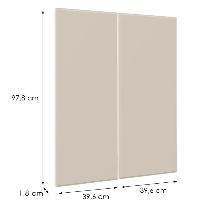 Čelo skrinky Luxeo F16-G80(100) tenký rám kašmír,2