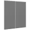 Čelo skrinky Luxeo F16-G80(72) tenký rám grey