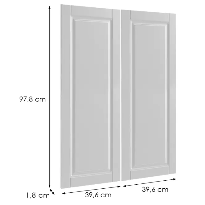 Čelo skrinky Luxeo F13-G80(100) hampton white,2