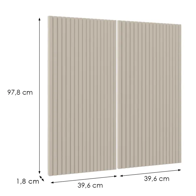 Čelo skrinky Luxeo F14-G80(100) ryfla kašmír,2