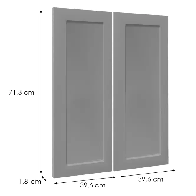 Čelo skrinky Luxeo F15-G80(72) rám grey,2