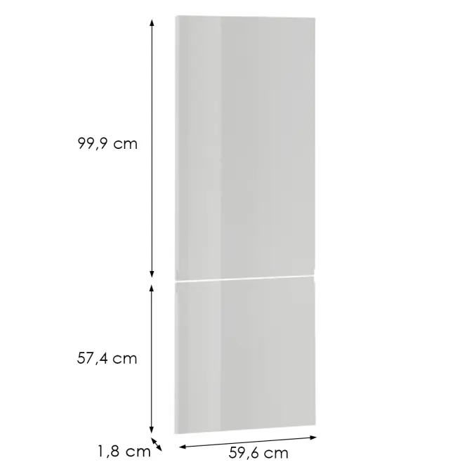 Čelo skrinky Luxeo F02-N60N white lak