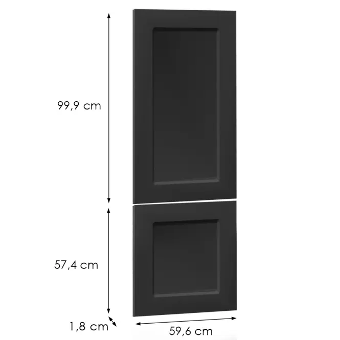 Čelo skrinky Luxeo F15-N60N rám black,2