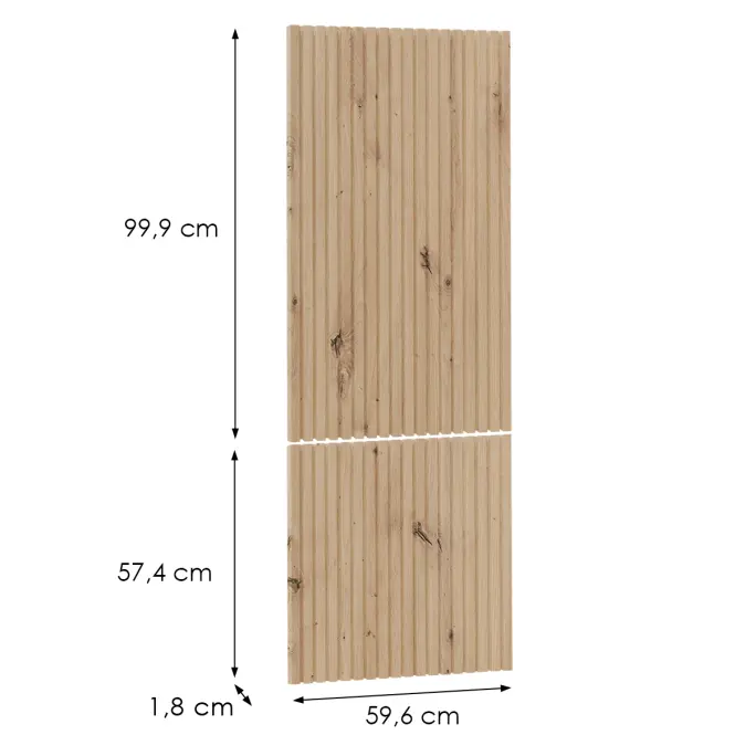 Čelo skrinky Luxeo F14-N60N ryfla dub,2