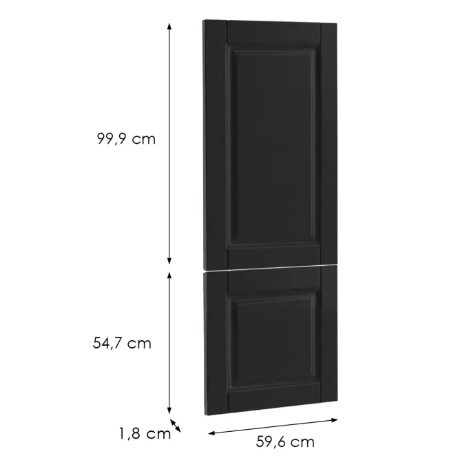 Čelo skrinky Luxeo F13-N60N hampton black