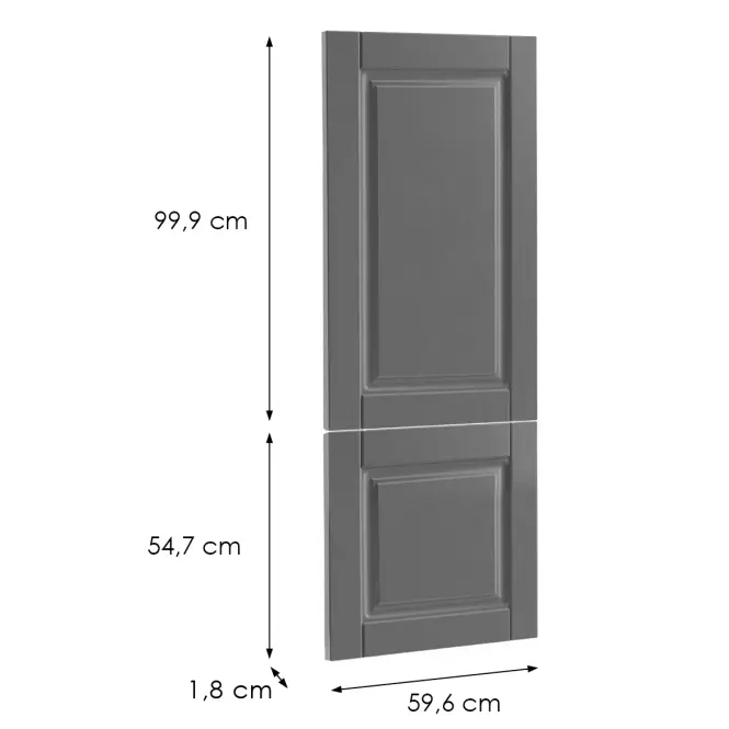Čelo skrinky Luxeo F13-N60N hampton dark grey,2