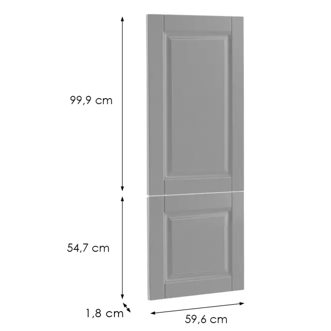 Čelo skrinky Luxeo F13-N60N hampton grey,2