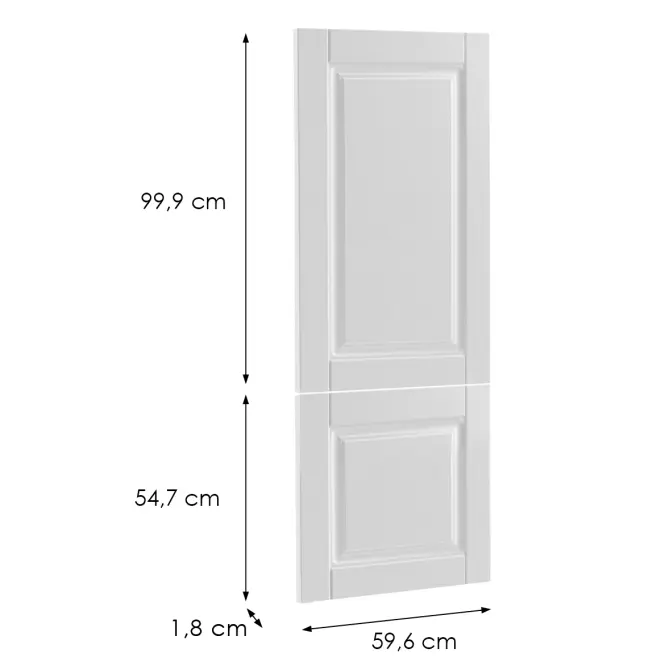 Čelo skrinky Luxeo F13-N60N hampton white,2