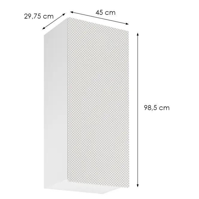 Korpus Luxeo K04-G45(100) biely,2