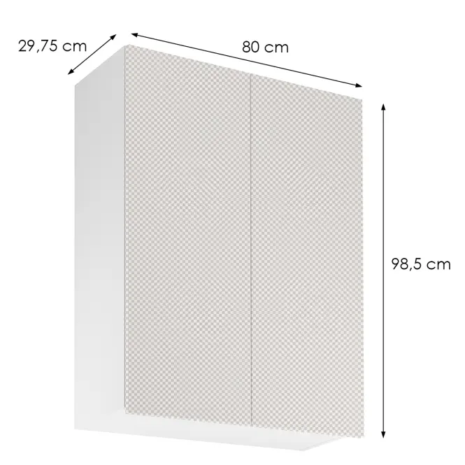 Korpus Luxeo K04-G80(100) biely,2