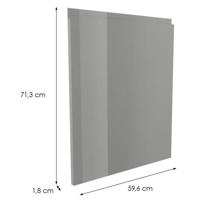 Čelo skrinky Luxeo F02-D100N grey lak,2