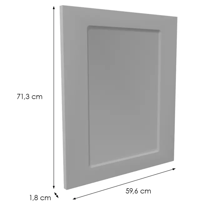 Čelo skrinky Luxeo F15-D100N rám grey