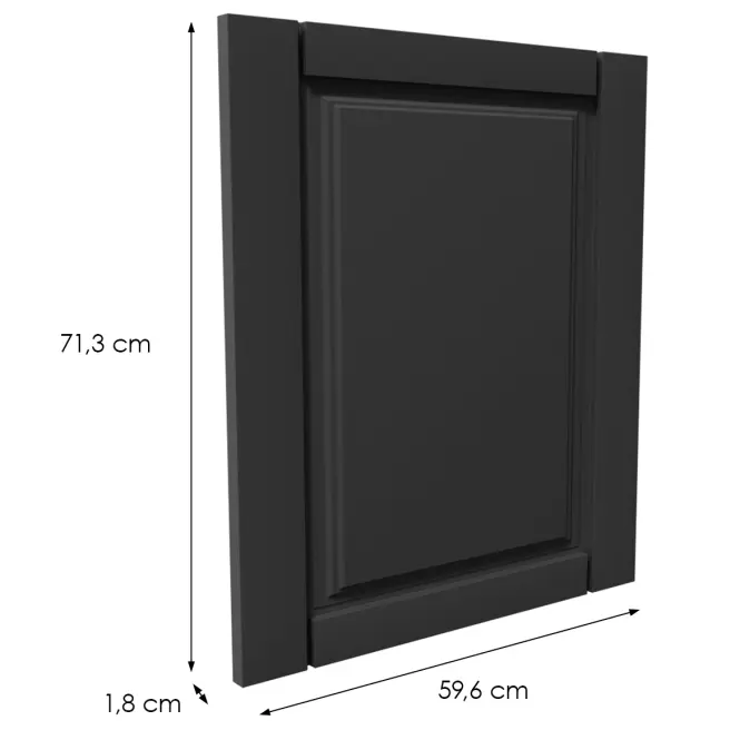 Čelo skrinky Luxeo F13-D100N hampton black,2