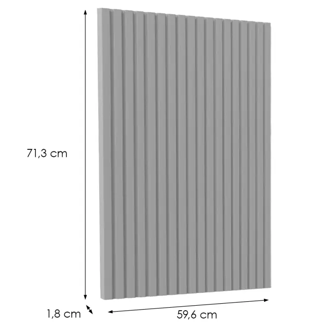 Čelo skrinky Luxeo F14-D100N ryfla grey
