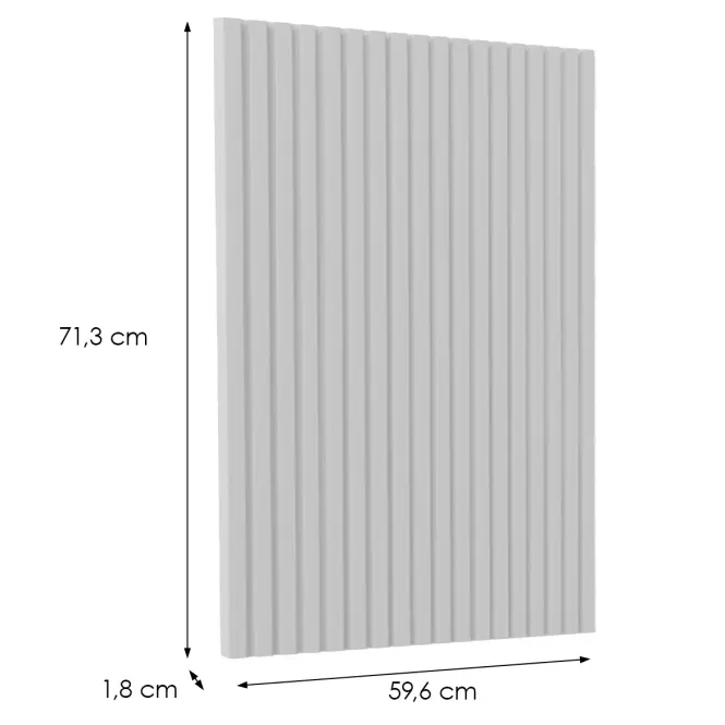 Čelo skrinky Luxeo F14-D100N ryfla white,2