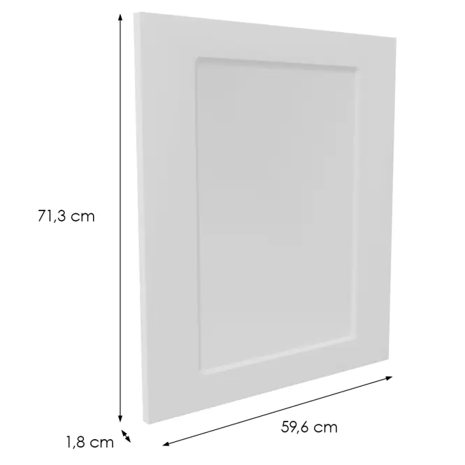 Čelo skrinky Luxeo F15-D100N rám white