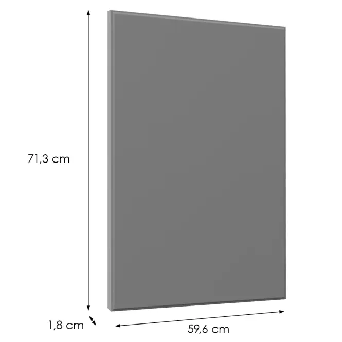 Čelo skrinky Luxeo F16-D100N tenký rám grey,2