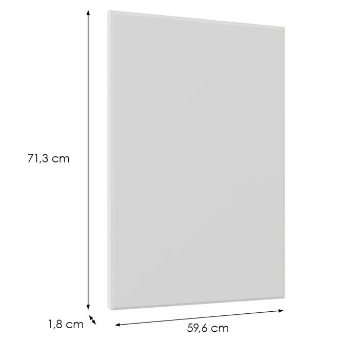 Čelo skrinky Luxeo F16-D100N tenký rám white