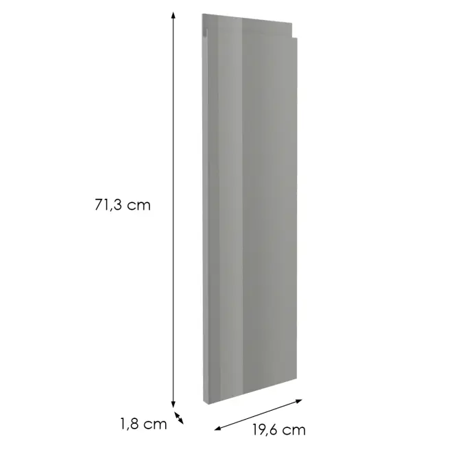Čelo skrinky Luxeo F02-D20C Axis pro grey lak,2