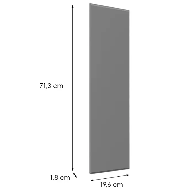 Čelo skrinky Luxeo F16-D20C tenký rám grey,2
