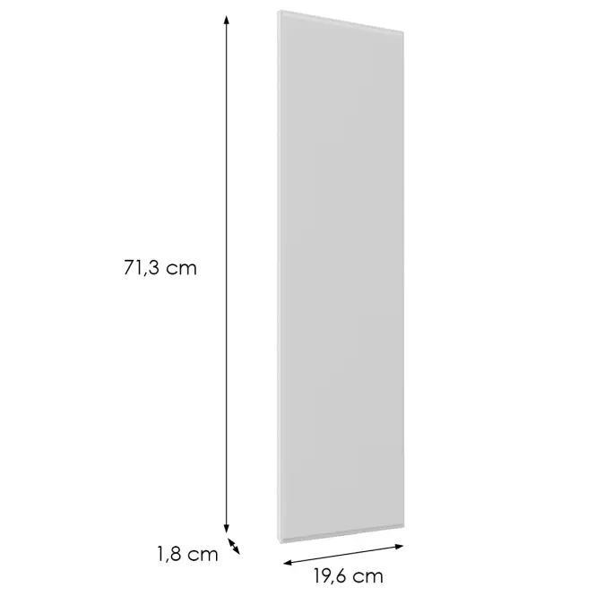 Čelo skrinky Luxeo F16-D20C tenký rám white