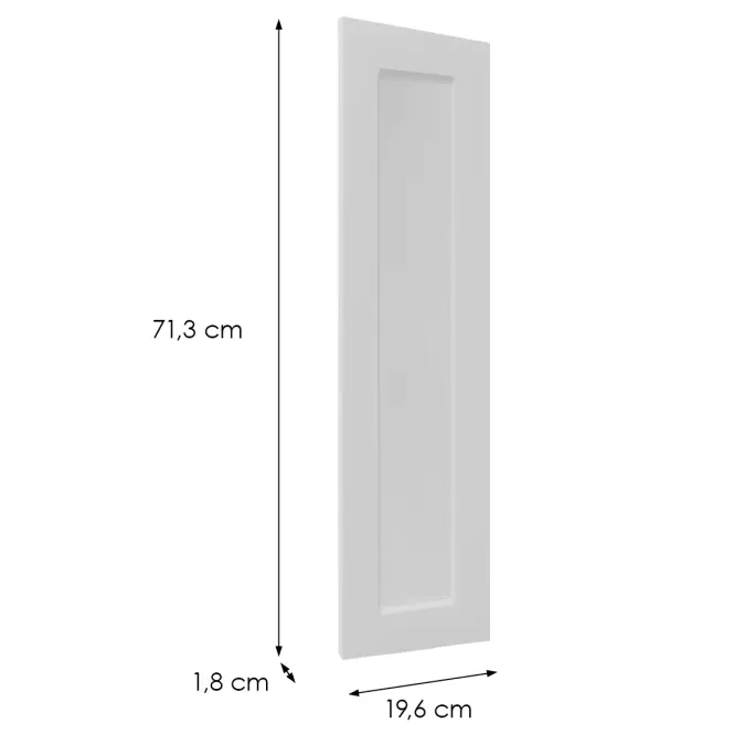 Čelo skrinky Luxeo F15-D20C rám white,2
