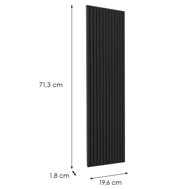 Čelo skrinky Luxeo F14-D20C ryfla black,2