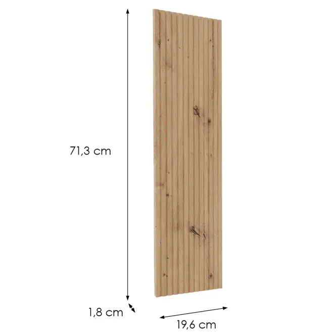 Čelo skrinky Luxeo F14-D20C ryfla dub,2
