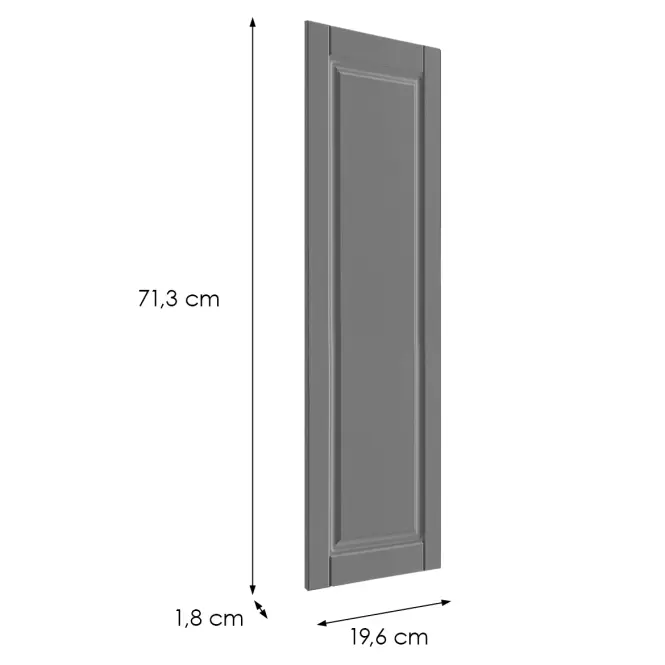 Čelo skrinky Luxeo F13-D20C hampton dark grey,2