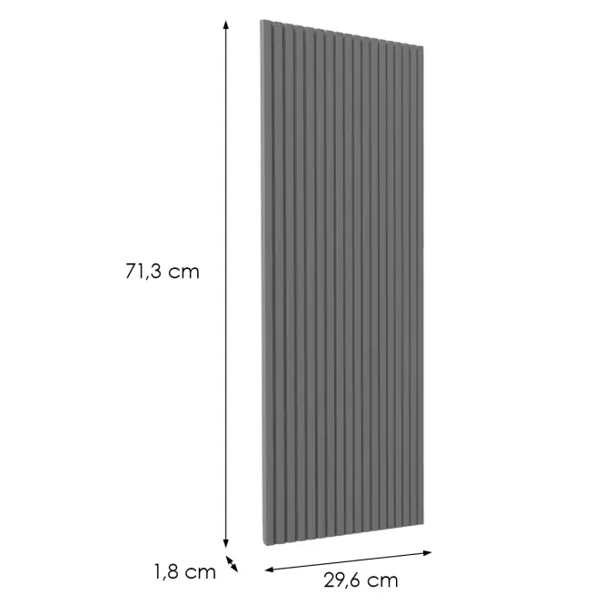 Čelo skrinky Luxeo F14-D30 ryfla dark grey,2