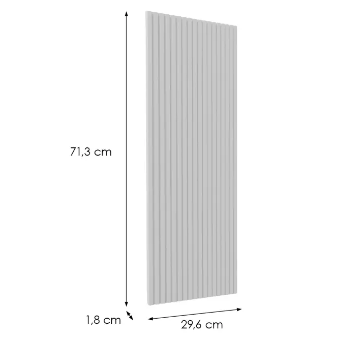 Čelo skrinky Luxeo F14-D30 ryfla white