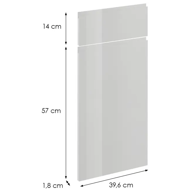 Čelo skrinky Luxeo F02-D40S1-AX white lak,2
