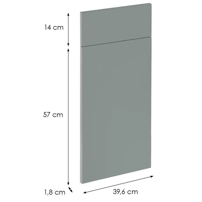 Čelo skrinky Luxeo F08-D40S1-AX green,2