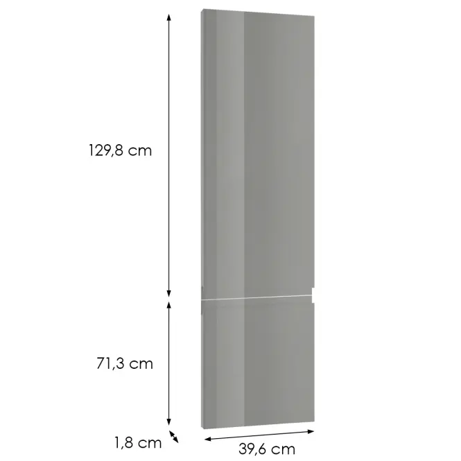 Čelo skrinky Luxeo F02-D40SP grey lak,2