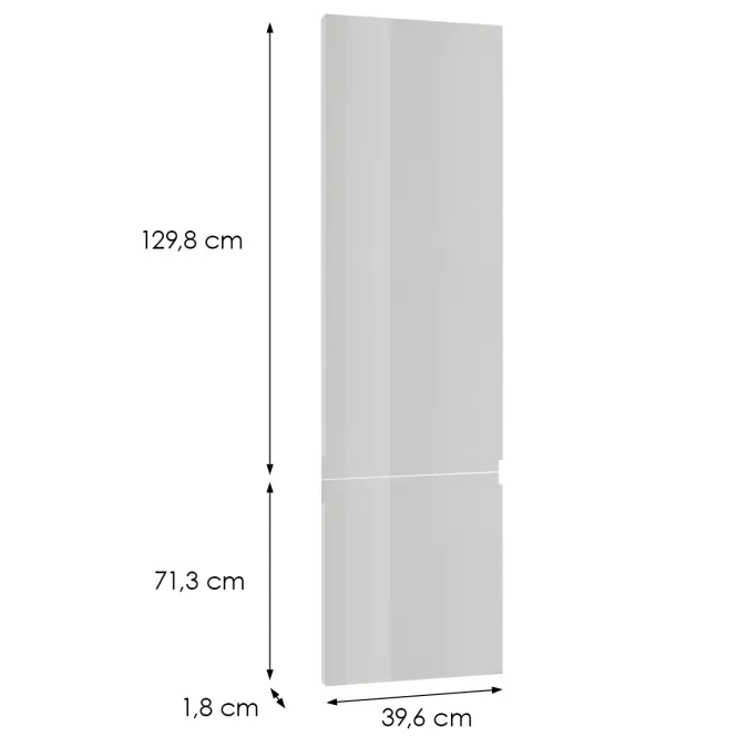 Čelo skrinky Luxeo F02-D40SP white lak,2