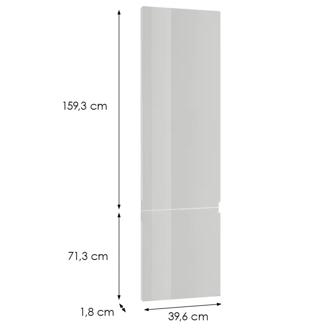 Čelo skrinky Luxeo F02-D40SPWN white lak,2
