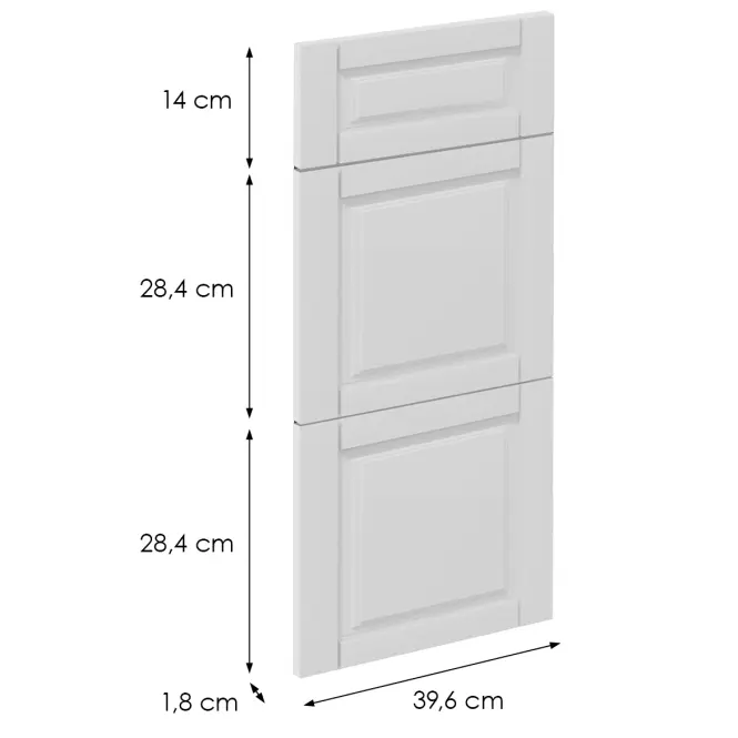 Čelo skrinky Luxeo F13-D40S3-AX hampton white