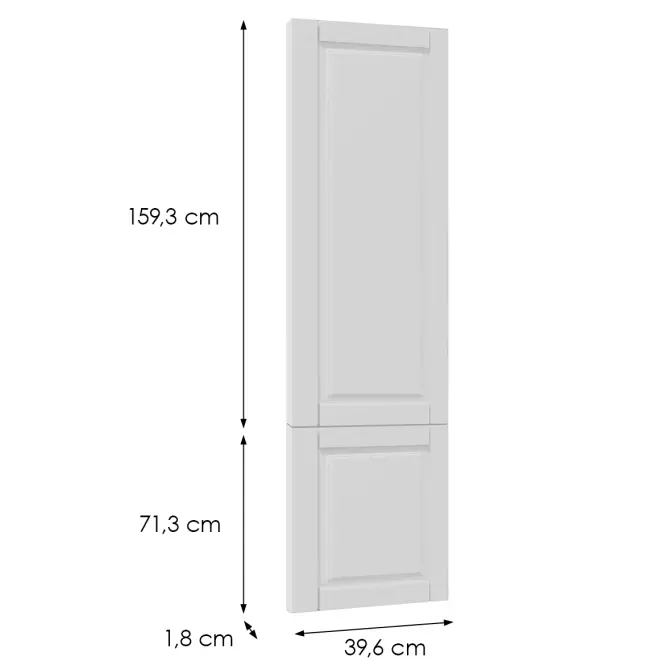 Čelo skrinky Luxeo F13-D40SPWN hampton white,2